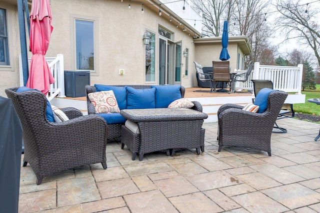 view of patio / terrace with an outdoor hangout area