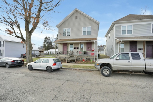 view of front of property with a porch