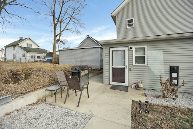 view of patio / terrace with a grill