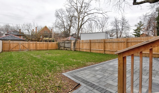 view of yard with a patio