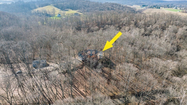 aerial view featuring a mountain view