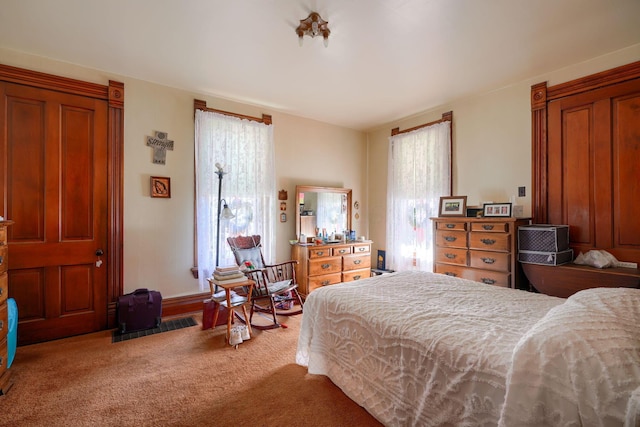 view of carpeted bedroom