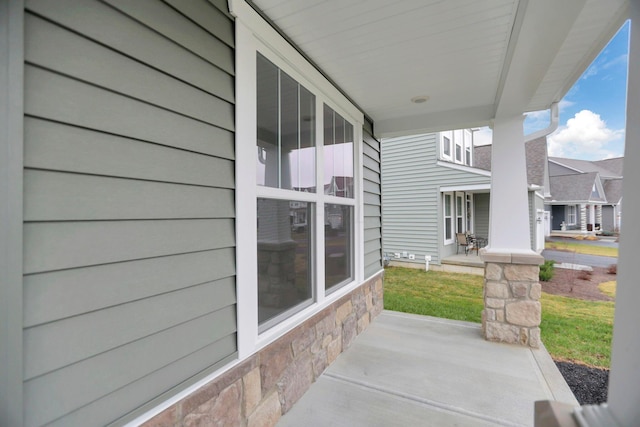 view of patio with a porch