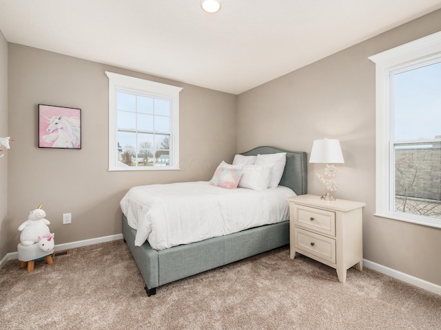 view of carpeted bedroom