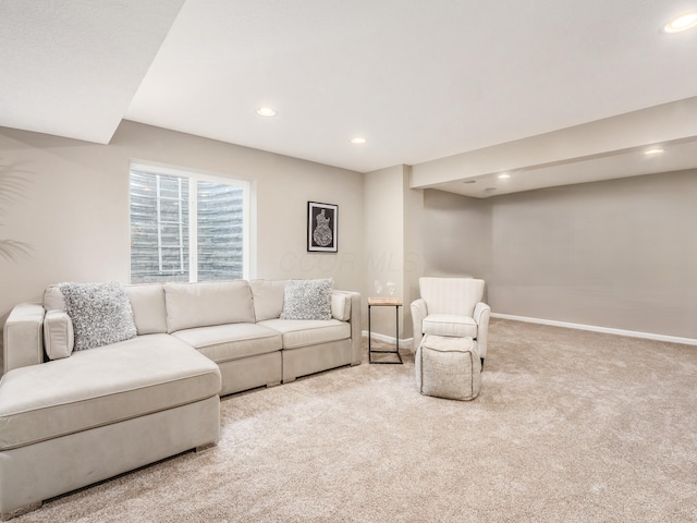 view of carpeted living room