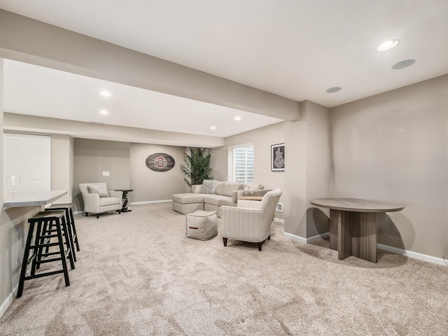 view of carpeted living room