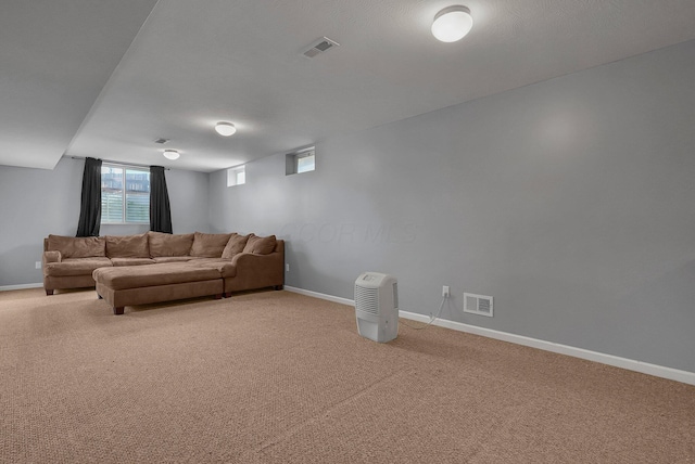 view of carpeted living room