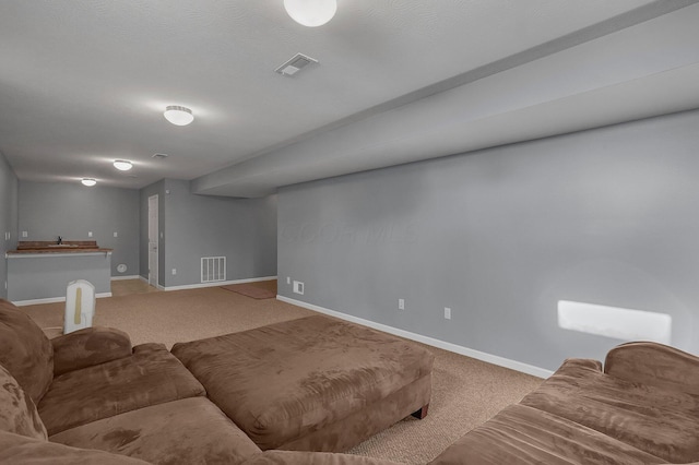 view of carpeted living room