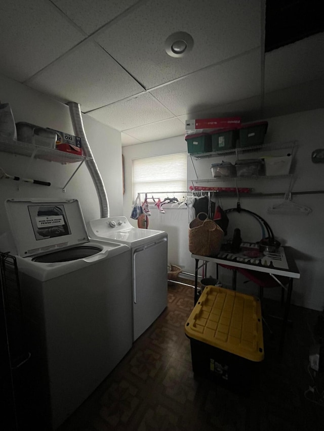 laundry area with separate washer and dryer