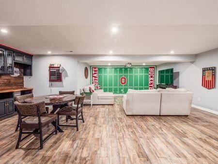 living room featuring hardwood / wood-style flooring