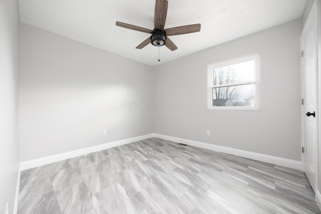 unfurnished room featuring ceiling fan