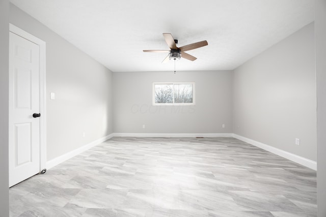 unfurnished room featuring ceiling fan