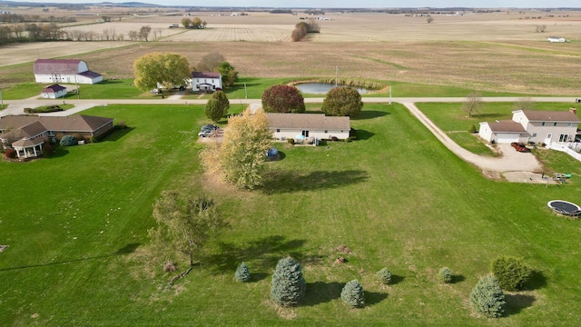 aerial view featuring a rural view