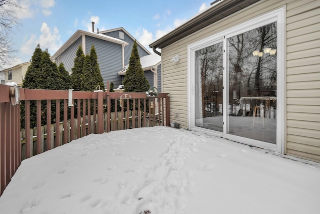 view of snowy yard