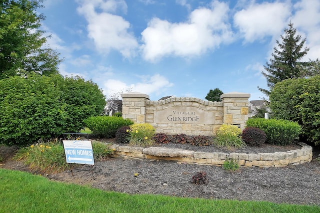 view of community sign