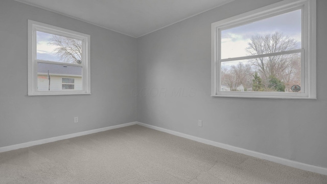 view of carpeted empty room