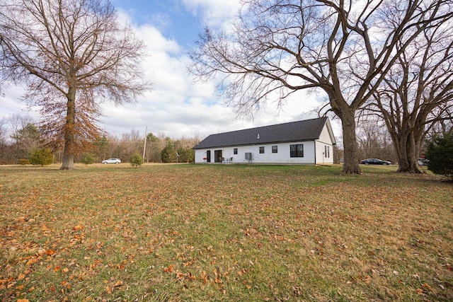 exterior space with a front lawn