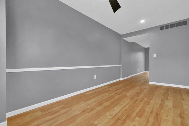 unfurnished room featuring light wood-type flooring