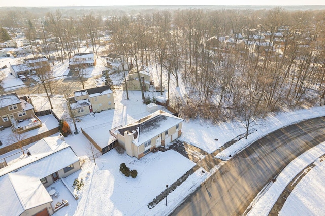 view of snowy aerial view