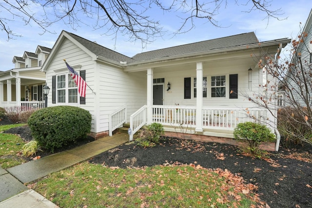 view of front of home featuring covered porch