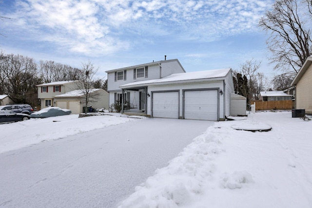 front of property featuring central air condition unit