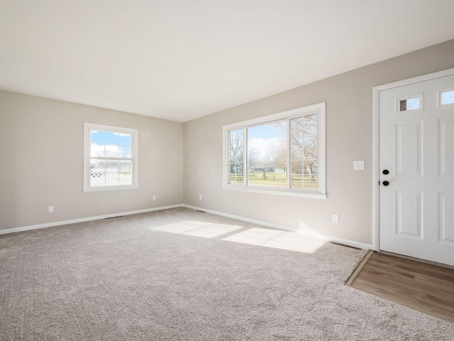 view of carpeted entryway