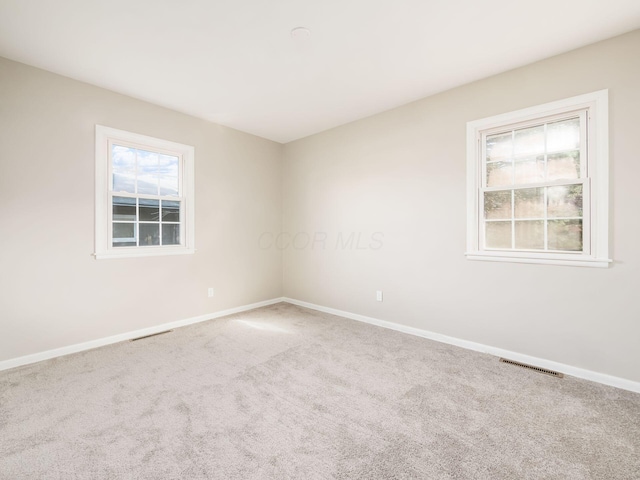 spare room featuring carpet floors