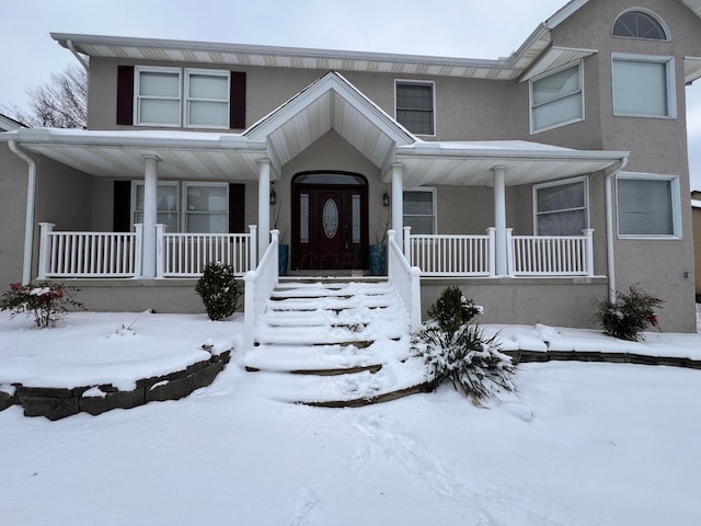 view of front of home with a porch