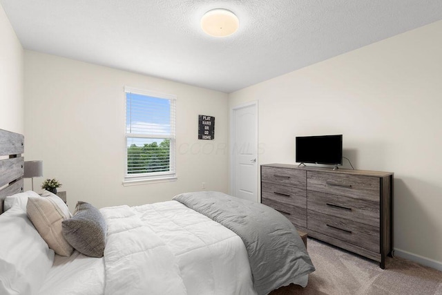 531 White Fawn Run, Delaware, OH 43015 - bedroom with light carpet, baseboards, and a textured ceiling