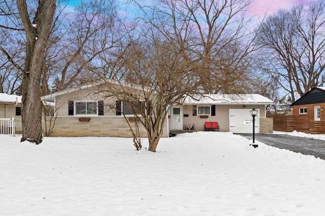 view of front of home featuring a garage