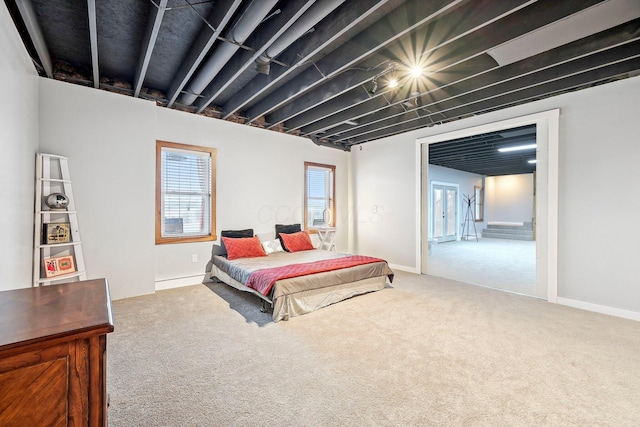 view of carpeted bedroom