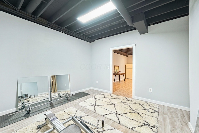 empty room featuring wood-type flooring