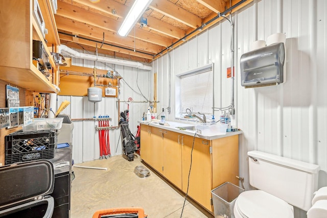 interior space featuring sink