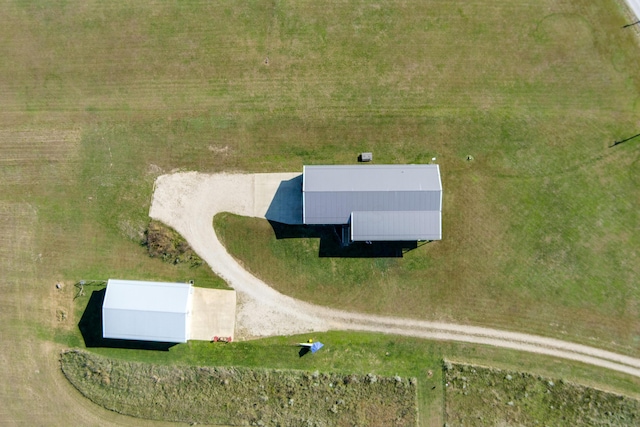 bird's eye view with a rural view