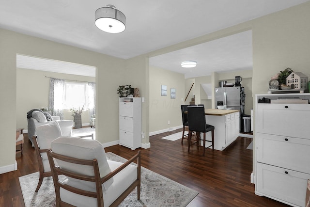 interior space featuring dark hardwood / wood-style flooring