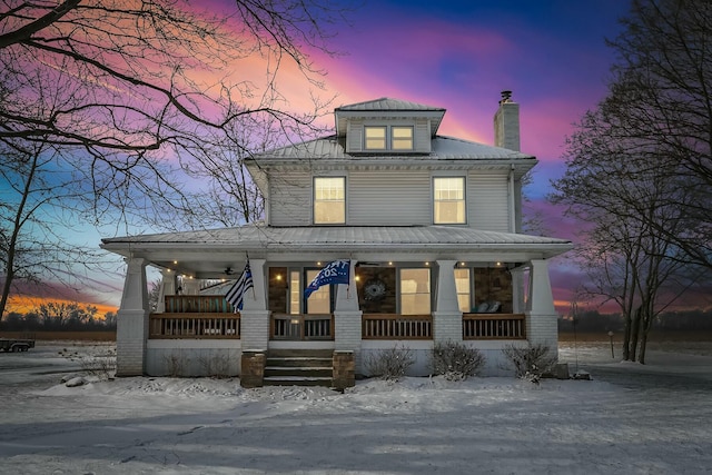 view of front of house with a porch