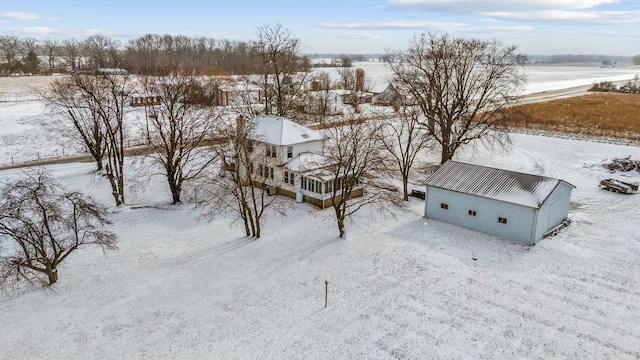 view of snowy aerial view