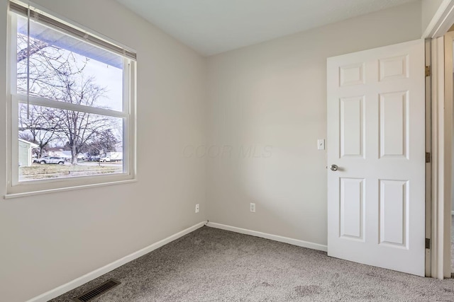 unfurnished room featuring carpet floors