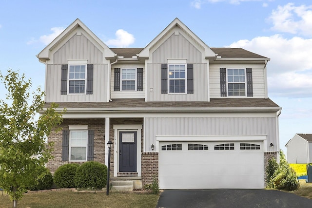 view of front facade with a garage