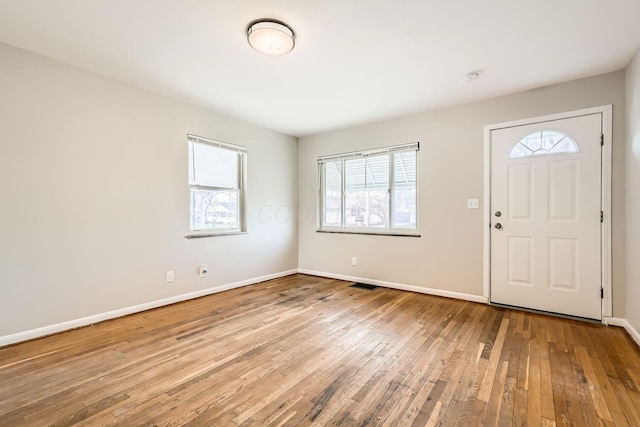 entrance foyer featuring light hardwood / wood-style flooring