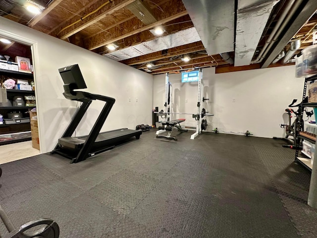 view of workout room