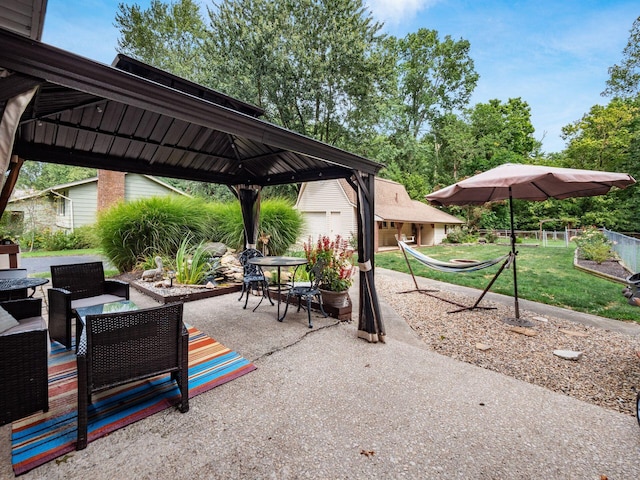 view of patio / terrace with an outdoor hangout area