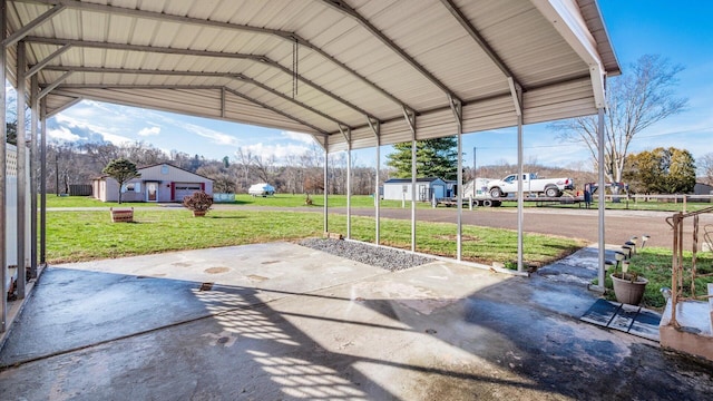 view of patio / terrace with a carport