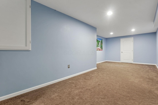 view of carpeted empty room