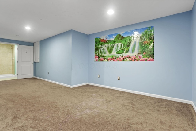 view of carpeted empty room