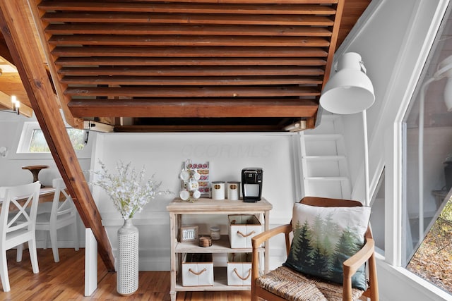 interior space with wood-type flooring