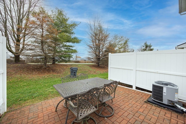 view of patio / terrace with central AC