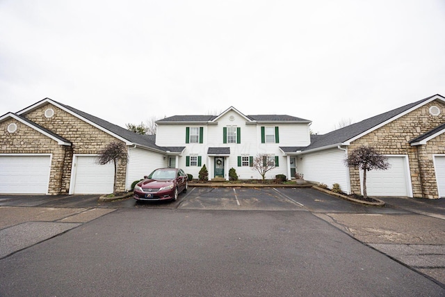 view of property featuring a garage