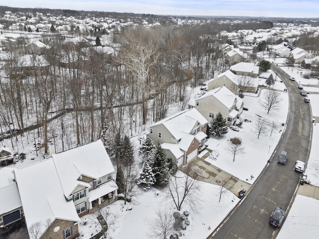 view of snowy aerial view