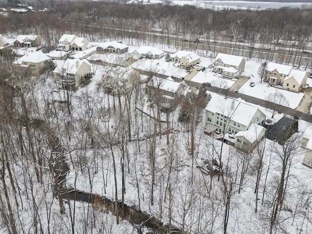 view of snowy aerial view